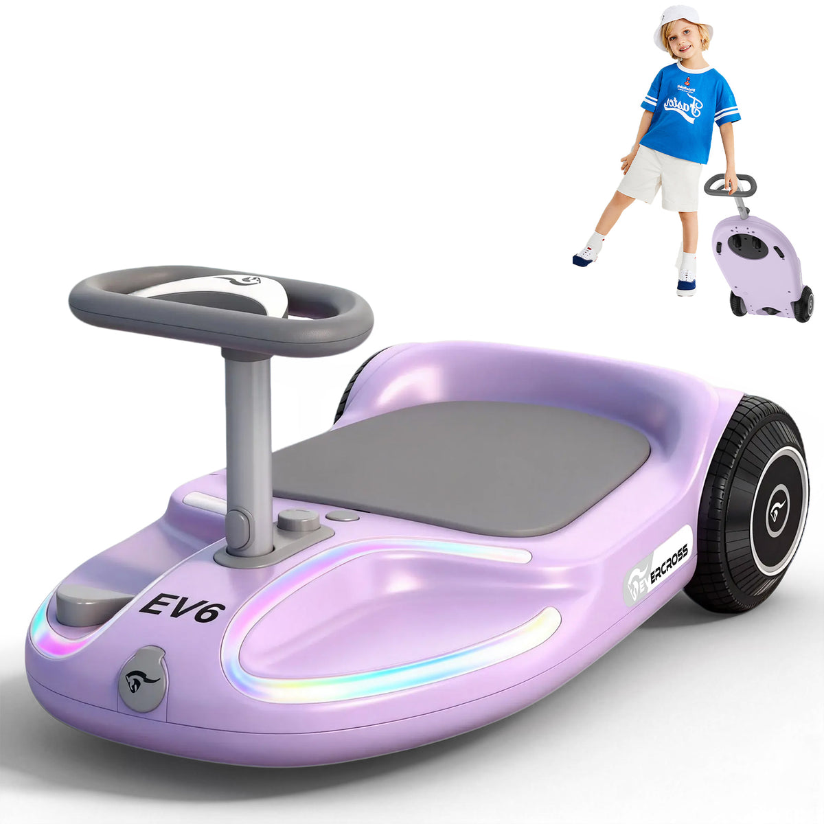 EVERCROSS EV6 Kids Electric Car, 4-in-1 Scooter and Rocker