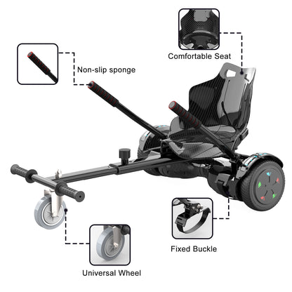 EVERCROSS XP10 Hoverboard, Self Balancing Scooter 6.5" with Seat