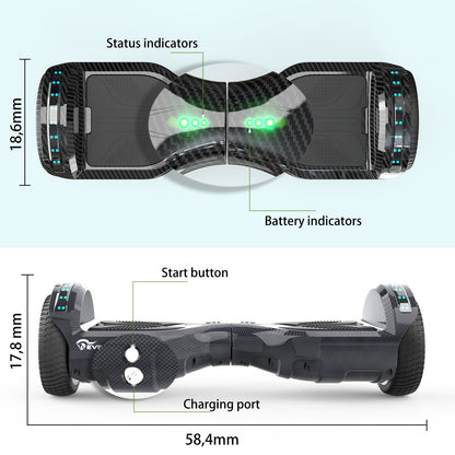 EVERCROSS XP10 Hoverboard, Self Balancing Scooter 6.5" with Seat
